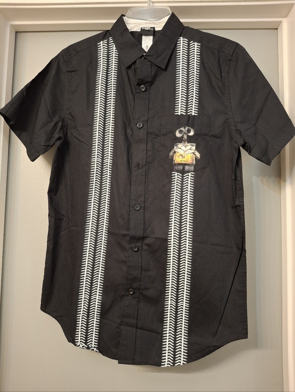 Disney Pixar Wall-E Short Sleeve Button Up Shirt
